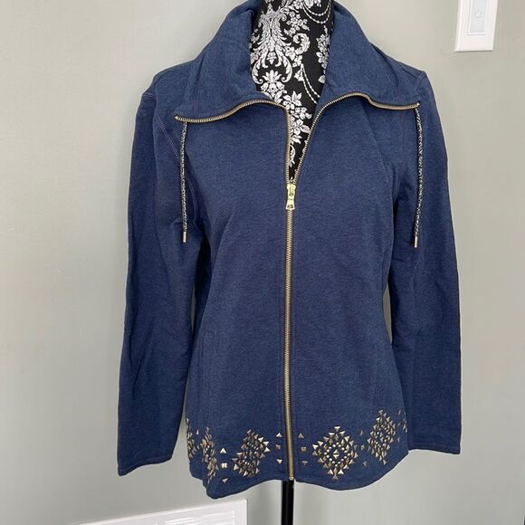 Ruby Rd. Navy free spirit Zipup - Picture 1 of 3